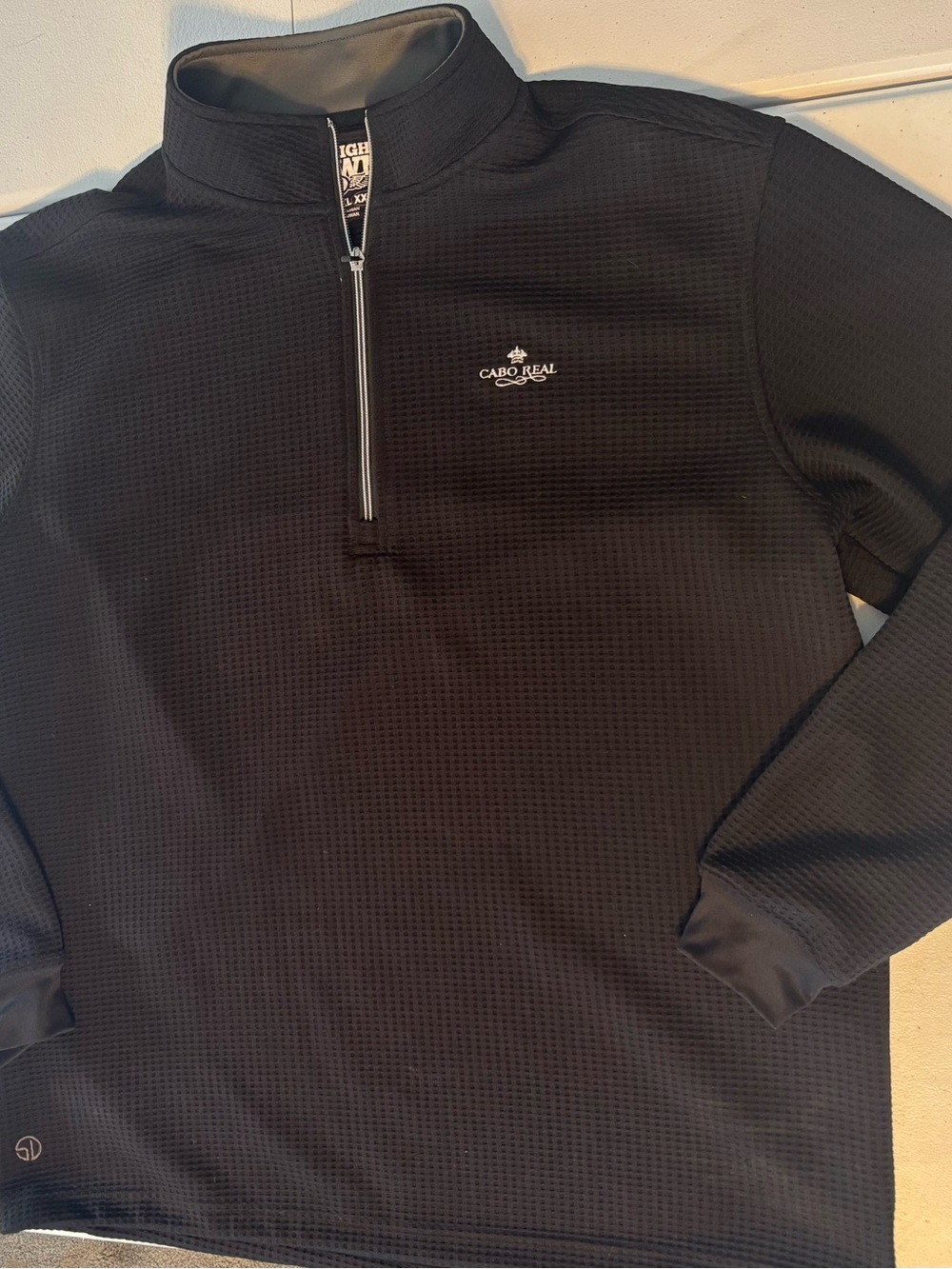 Straight Down size XXL Men's Black Half-Zip Performance Sweater